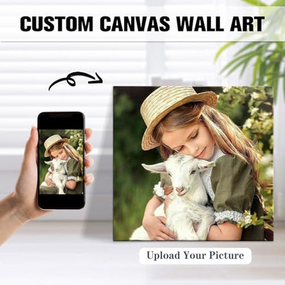Custom Canvas Prints with Your Photos, Personalized Wall Art for Home Decor - size: 8"L x 8"W