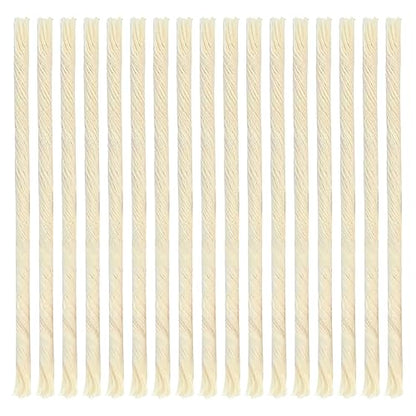 Ner Mitzvah Natural Smokeless Cotton Wicks – 50 Count (Approx.) 58 Ply Medium Thickness for Oil Cup Candle – Replacement Wicks - size: Medium