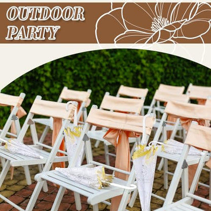 Sanwuta 8 Pcs Indian Parasol Umbrella Wedding Party - color: White, size: 20.87 Inches