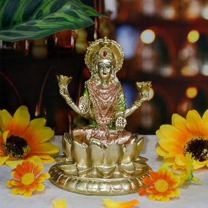 Hindu Lakshmi Goddess for Car Dashboard Decor Diwali Gift w/ 2 stickers