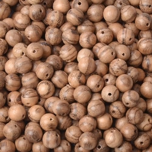 8mm Massive Beads Natural Wooden Round Loose Beads Jewelry Making with Thread 200 PCS(Aquilaria Crassna, 8mm) - color: Aquilaria Crassna, size: 8mm