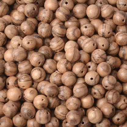 8mm Massive Beads Natural Wooden Round Loose Beads Jewelry Making with Thread 200 PCS(Aquilaria Crassna, 8mm) - color: Aquilaria Crassna, size: 8mm