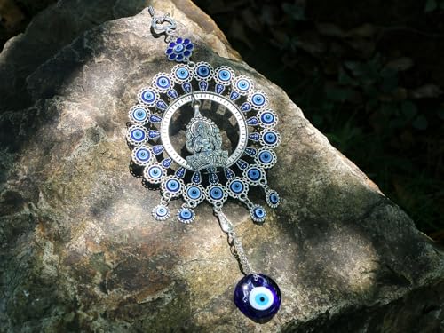 Large Evil Eye Door Window Wall Hangings w/Ganesha Idol