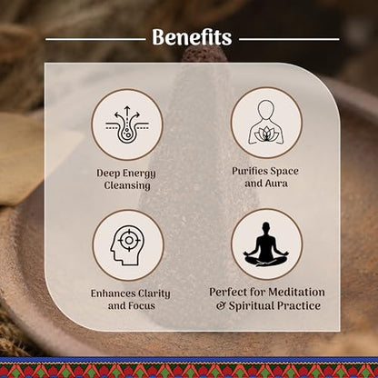Sacred Elements Organic Incense Cones – Palo Santo Scent (Pack of 4) | Natural Aromatherapy for Energy Cleansing & Relaxation | Handcrafted, Low Smoke, Long-Lasting Fragrance for Home Use