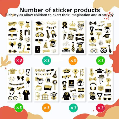 Graduation Cap Stickers Graduation Congrats Grad Class of 2026 - style: Graduation Stickers