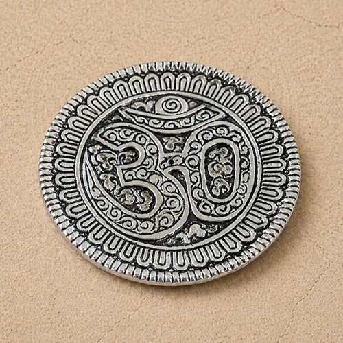 LoveNspire Om Symbol Aluminum Incense Stick Holder for Temple, Pooja & Meditation Room – Traditional Indian Mess-Free Ash Catcher Plate for Home Decor & Spiritual Gift - color: Om Plate