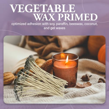 HTP 1212 6 Inch Candle Wicks, 50 Count Pre-Waxed Pre-Tabbed - size: 50 HTP - 1212