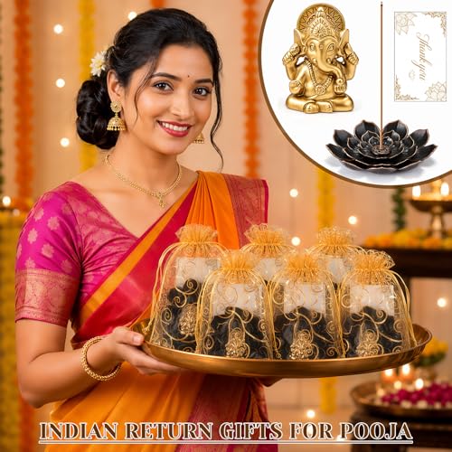 AceOrbit 30 Pack Diwali Party Favors Set, Lotus Incense Ganesha, Novelty - style: Novelty