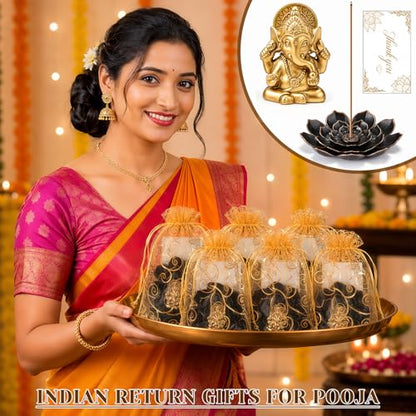AceOrbit 30 Pack Diwali Party Favors Set, Lotus Incense Ganesha, Novelty - style: Novelty