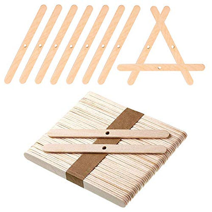 BEADNOVA Candle Wick Holders for Candle Making Wooden Wick Holder 50 pcs Centering Device Bar for DIY Making - color: 50pcs