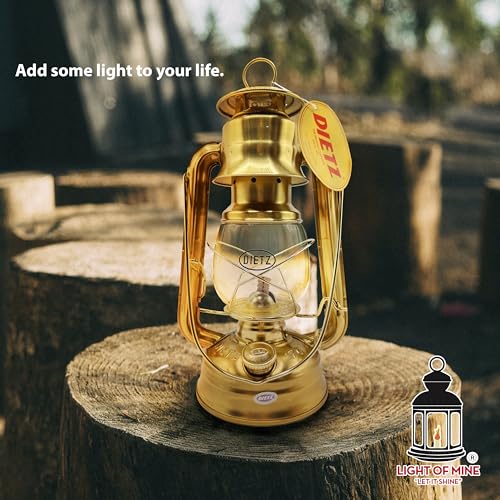 Light of Mine - Dietz #76 Original Lantern with Replacement Wick Strips (#76 Brass) - style: #76 Brass