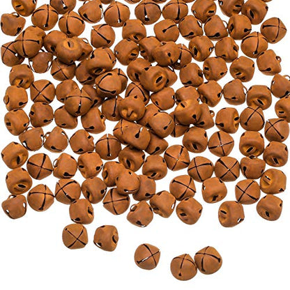 Zhanmai 300 Piece Jingle Bells Bulk for Craft, 0.5 Inch DIY Christmas Bells - color: Rusty, size: 0.5 inch