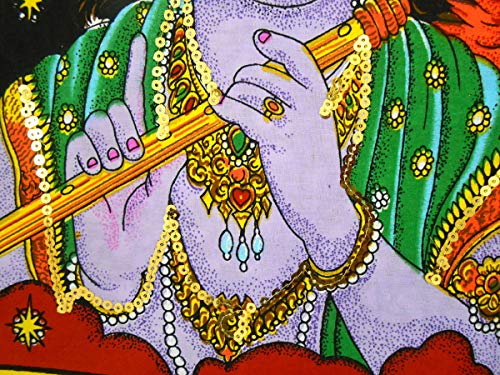 Panchdev : Lord Vishnu, Shiva, Brahma, Krishna, Rama Wall Painting religious yoga : Size 43"x30" Inches - color: Panchdev