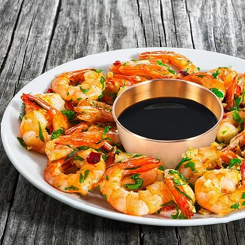 10 Pack 3.3inch Stainless Steel Sauce Dishes Mini Individual Saucers Bowl Round Seasoning Dishes Sushi Dipping Bowl Appetizer Plates, Champagne Gold - color: Champagne Gold x 10