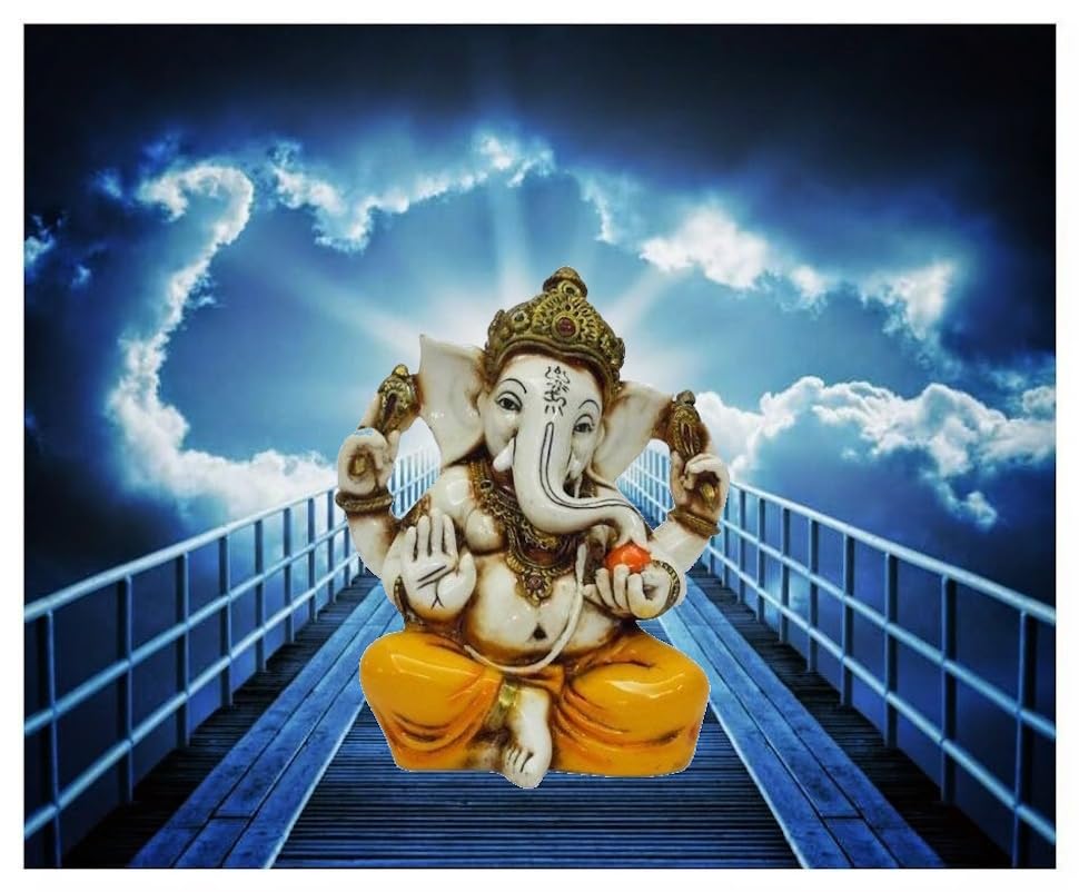 Lightahead Figurine Lord RAJA Ganesh GANPATI Statue of Elephant Hindu GOD
