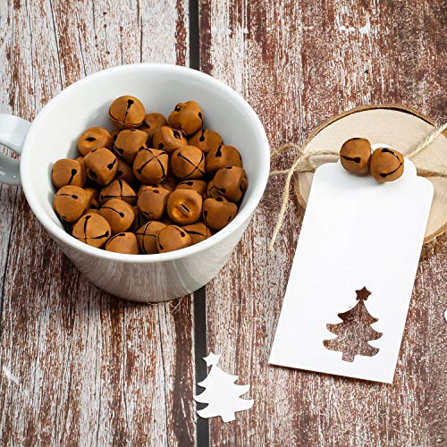 Zhanmai 300 Piece Jingle Bells Bulk for Craft, 0.5 Inch DIY Christmas Bells - color: Rusty, size: 0.5 inch