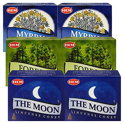 Forest The Moon Incense Cones & Holder Bundle Variety Pack from Hem Trumiri Insense Inscents Insencents Insence - color: Forest & the Moon