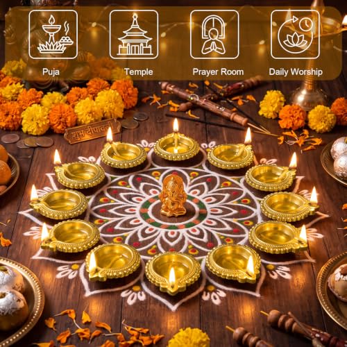 Conelist 20 Sets Indian Pooja Return Gift for Guest with Kuber Diya, Flower - style: Flower