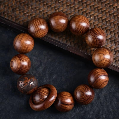Prayer Bead bracelet Mala Beaded Bracelets for Men Women 12/15MM … - color: 20mm 12 Beads Black Rosewood with Circular Ring