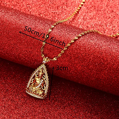 Cambodian Style Garden Buddha Buddhism Pendant Necklaces Thailand Vietnam Laos Cubic Zirconia Jewelry