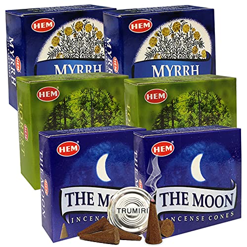 Forest The Moon Incense Cones & Holder Bundle Variety Pack from Hem Trumiri Insense Inscents Insencents Insence - color: Forest & the Moon