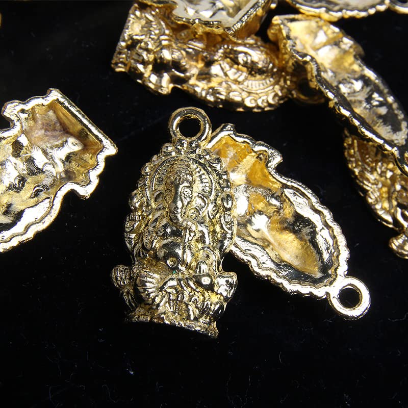 Wixine 60Pcs Ganesha Charms Ganesha Pendants Antiqued Silver Tone 14 x 27 mm Making DIY Handmade Accessories Craft