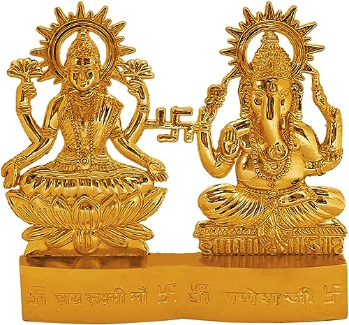 3 Inches Laxmi Ganesha Idol Statue Murti for Diwali | Temple Decor | Hindu Puja Mandir