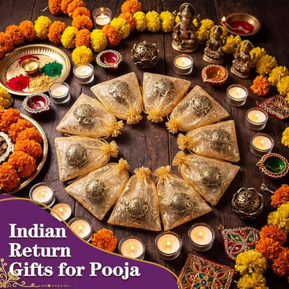 10 Pack Lotus Incense Holders Diwali, 2.4 oz Metal Burners