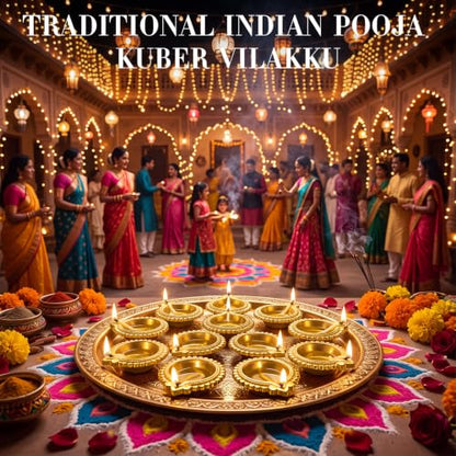 Conelist 20 Sets Indian Pooja Return Gift for Guest with Kuber Diya, Flower - style: Flower