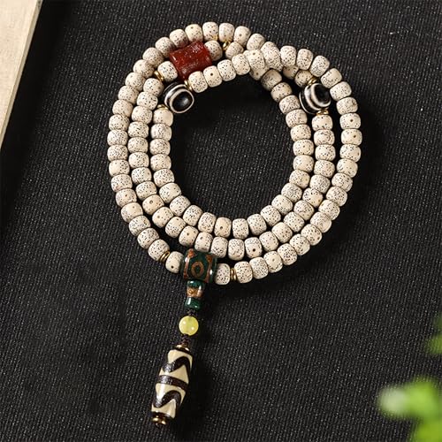 8mm 108 Mala Beads Bracelet for Men Natural Wooden/Bodhi Bead Necklace as Buddhist Meditation Prayer Beads - style: Bodhi Beads with Lucky Bear