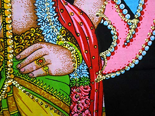 Kartikeya sequins sitara Cotton Wall Hanging Painting : Size 43"x30" Inches - color: Kartikeya