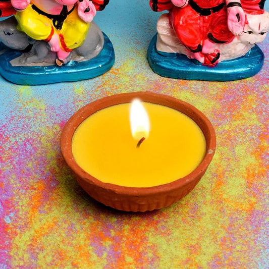 SATVIK 12 Hour Burning Akhand Diya Cow Ghee for Daily Pooja | Pure Cow Ghee Akhand Deepak for Mandir & Temple Rituals | Long-Lasting Slow Burning Diya for Aarti, Deepam & Festival Use