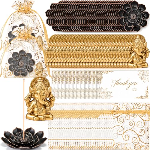 AceOrbit 30 Pack Diwali Party Favors Set, Lotus Incense Ganesha, Novelty - style: Novelty