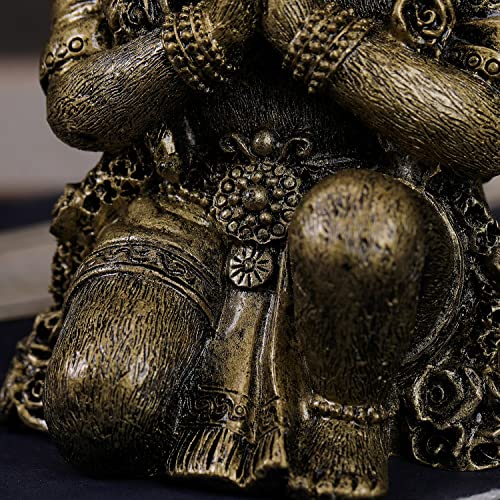 Hindu God Lord Flying-Hanuman Statue - Hanuman Mythological Figurine - color: Bronze