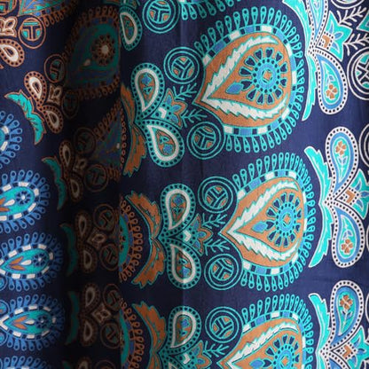 Popular Handicrafts Indian Hippie Bohemian Beautiful Peacock Mandala Door Window Curtain Panels Tarquiose - color: Tarquiose, size: 38"W x 83"L (Pack of 2)