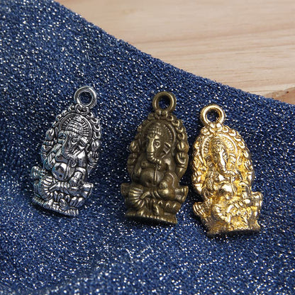 Wixine 60Pcs Ganesha Charms Ganesha Pendants Antiqued Silver Tone 14 x 27 mm Making DIY Handmade Accessories Craft